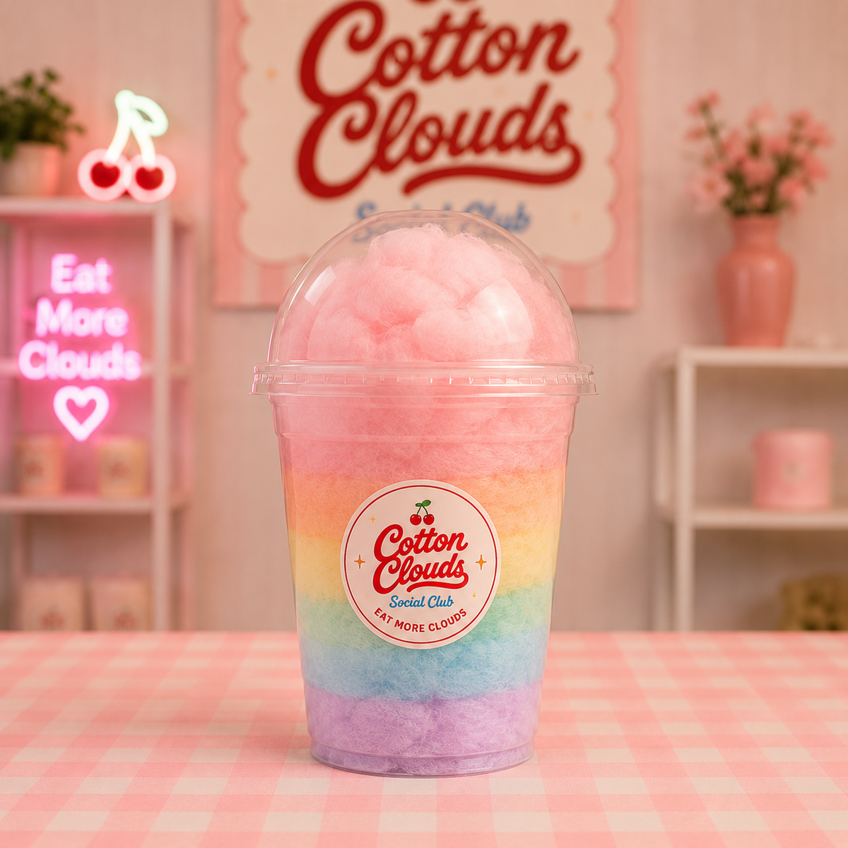 Rainbow Cloud Cups | Cotton Candy Party Favours