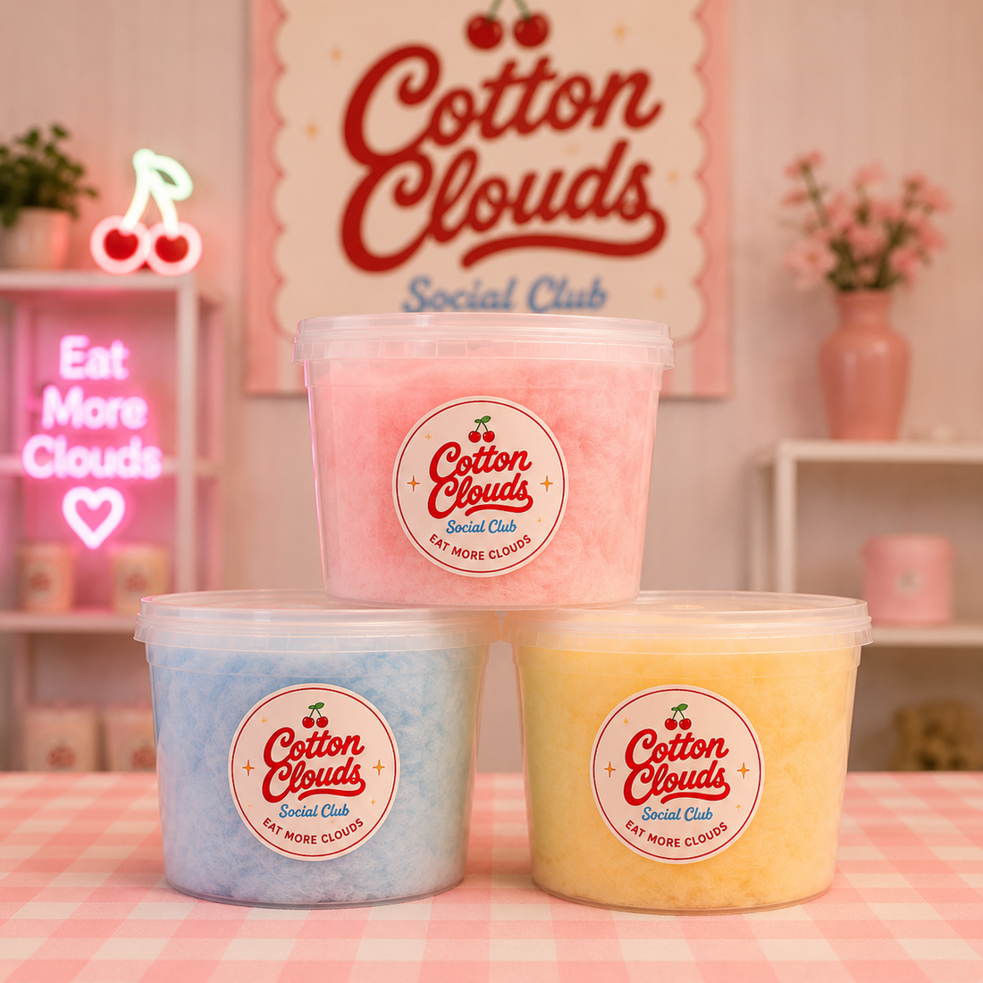 Cloud Trio | Gourmet Cotton Candy 3-Pack | Cotton Clouds